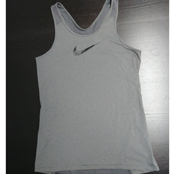 Nike Tops - Nike Dri-Fit Racerback Tank Silver Grey XL